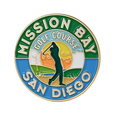 1"Economy Soft Enamel Golf Ball Marker